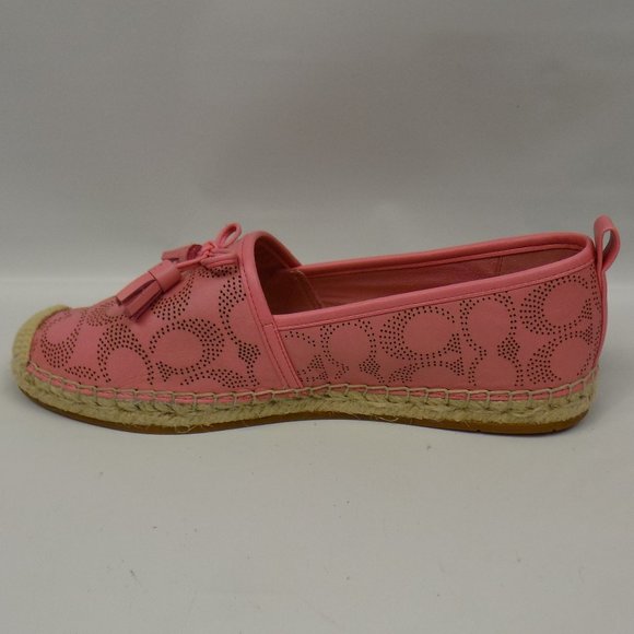 Coach C2782 Carson Espadrille Slip-Ons Bubble Gum Color Size 7.5 - Picture 9 of 11